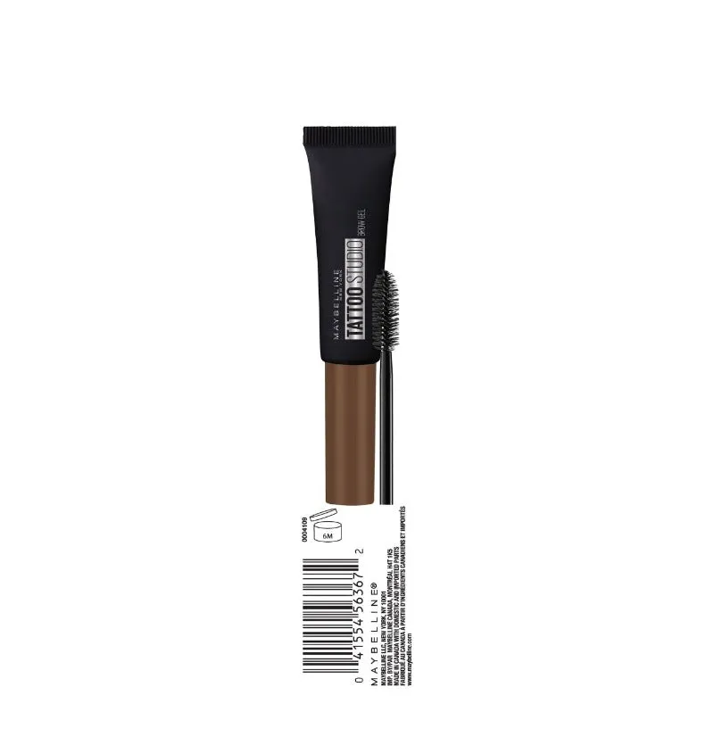 Maybelline Tattoo Studio Waterproof Eyebrow Gel Makeup, Warm Brown (256)