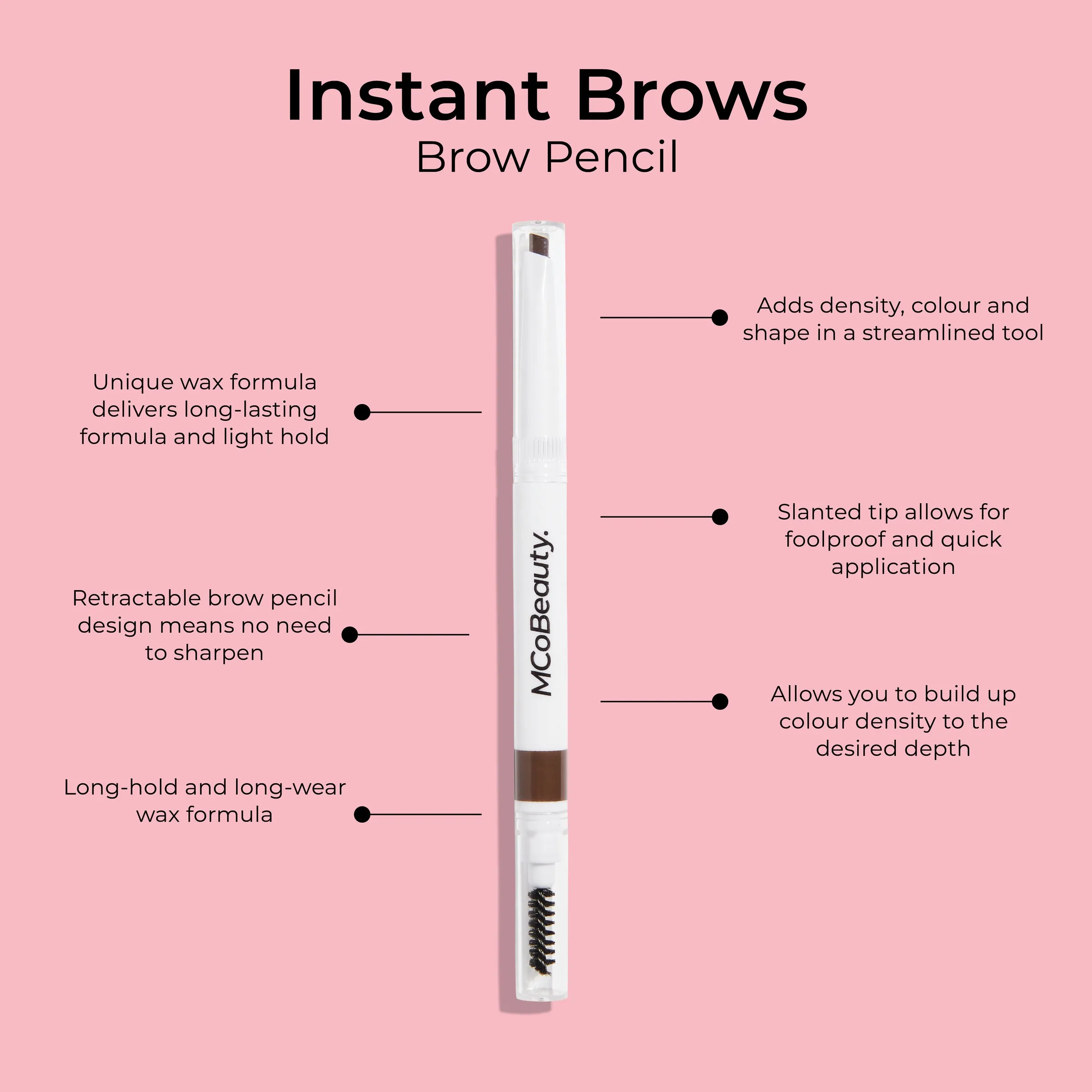 MCoBeauty INSTANT BROWS Brow Pencil - Light to Medium