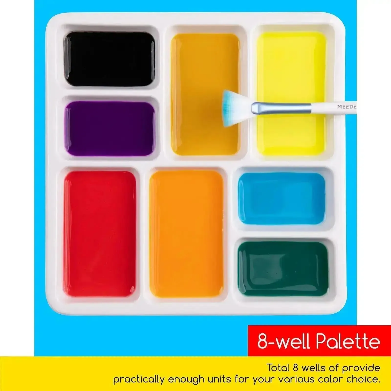MEEDEN 8-Well Ceramic Palette