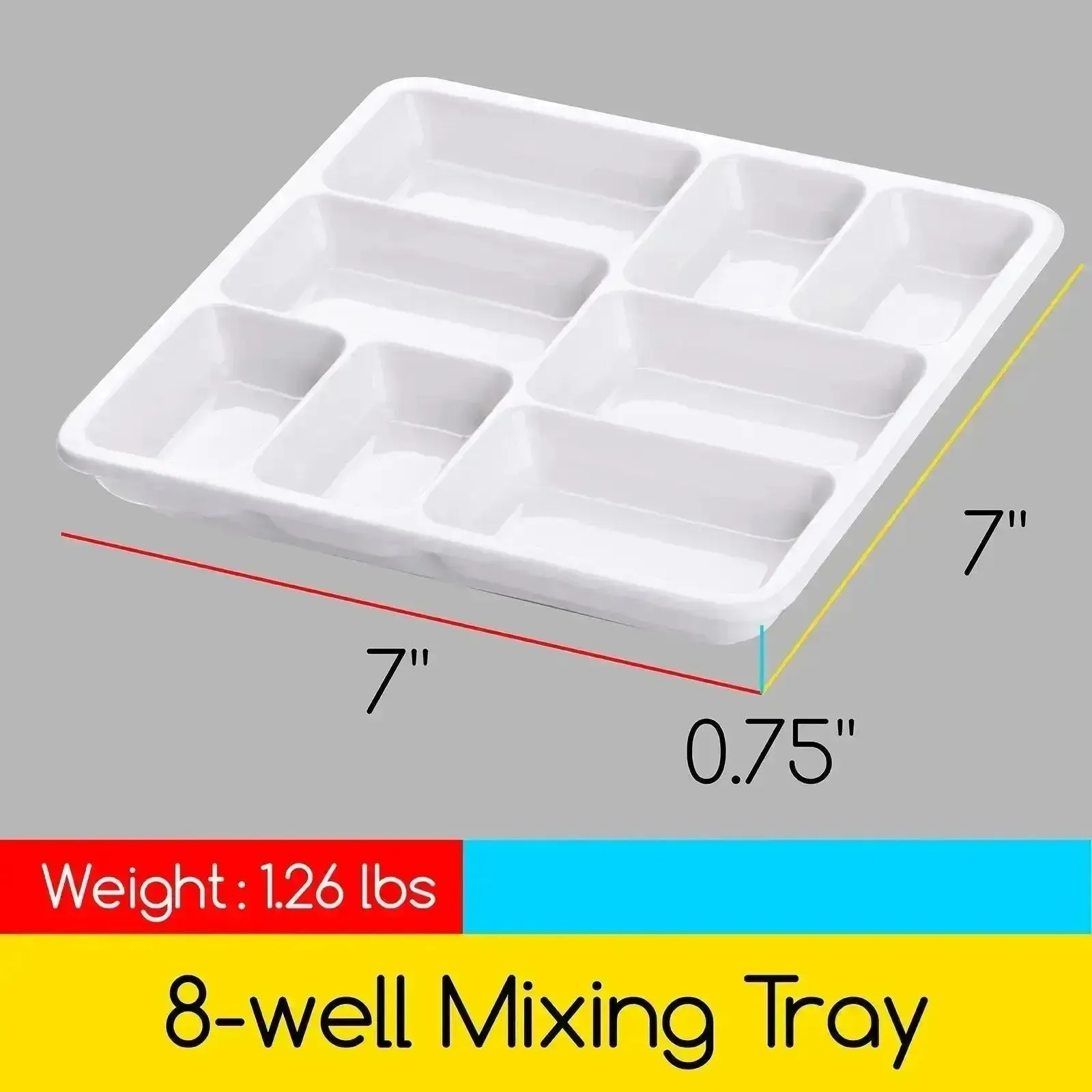 MEEDEN 8-Well Ceramic Palette
