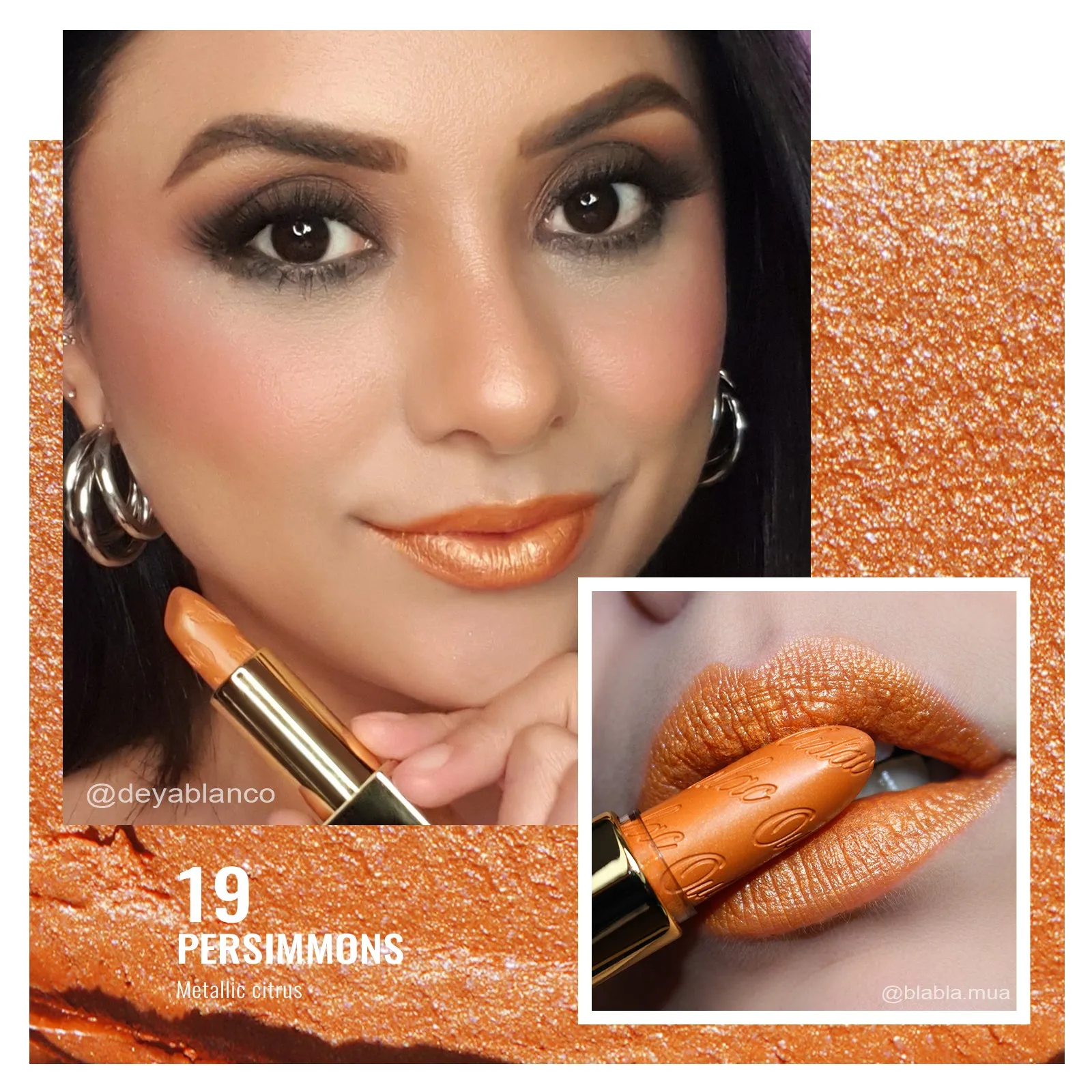 Metallic Shine Lipstick | D19 Persimmons