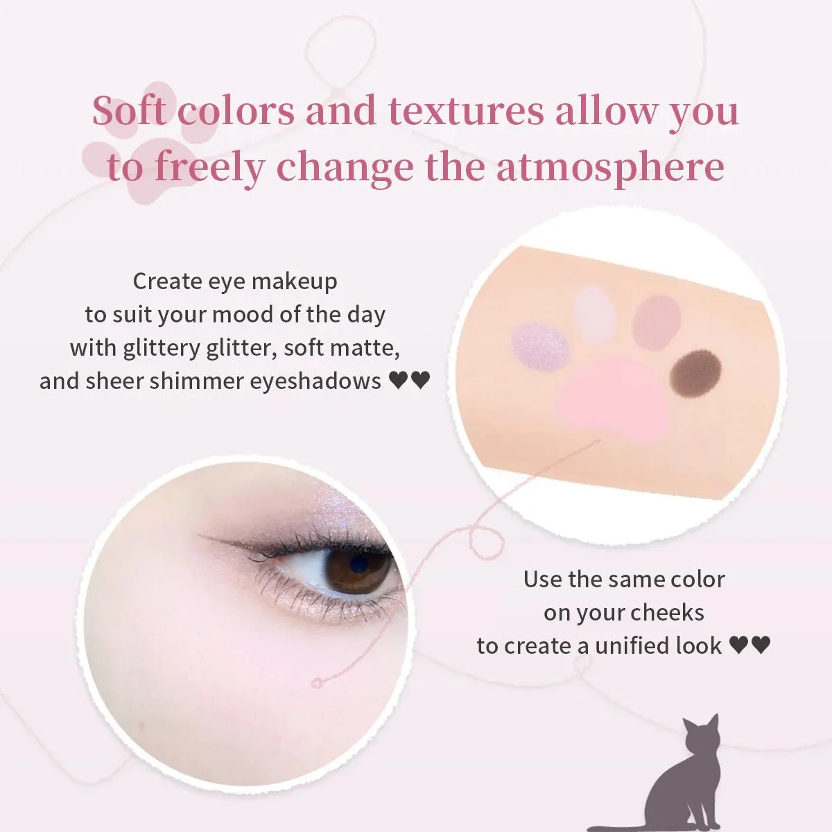 MILLEFEE Meow Paws Eyeshadow Palette - 01 Amaenbo