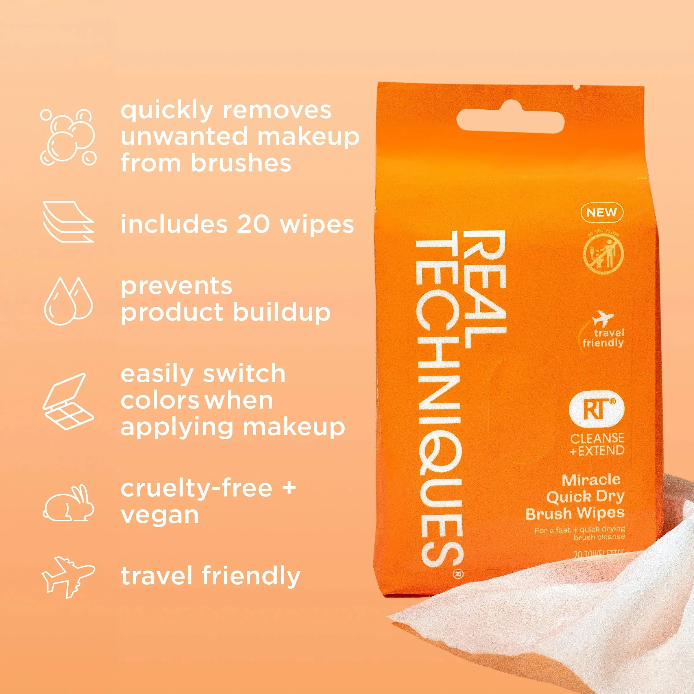 Miracle Quick Dry Brush Wipes
