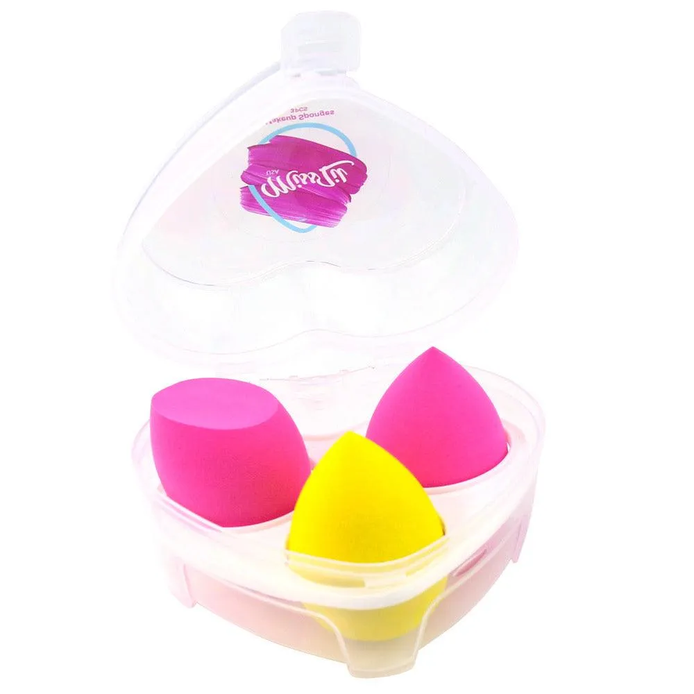 Miss Lil USA Heart Makeup Sponges 3pcs/set