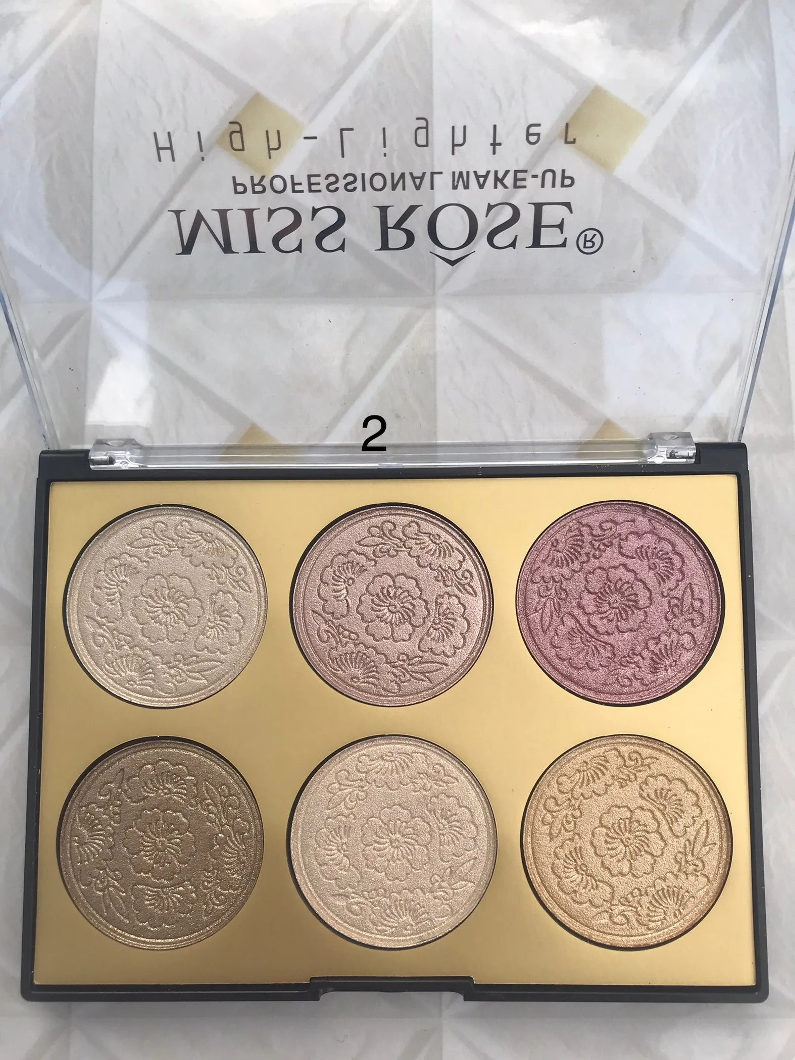 Miss Rose 6-Color Glow Highlighter Palette