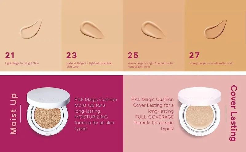 MISSHA Magic Cushion Cover Lasting Foundation SPF50 /PA   , 23 Natural Beige 15 g