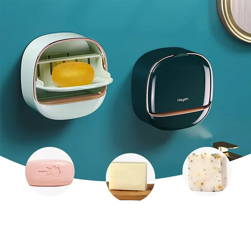 Modern Home Waterproof Soap Dish With Drainage Box