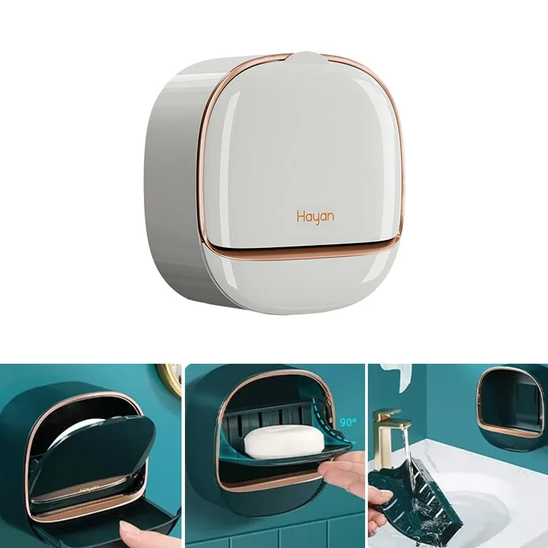 Modern Home Waterproof Soap Dish With Drainage Box