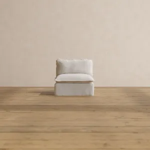 Modular Washable Armless Chair in Powder | Memorix  Seat | Contour Pillow