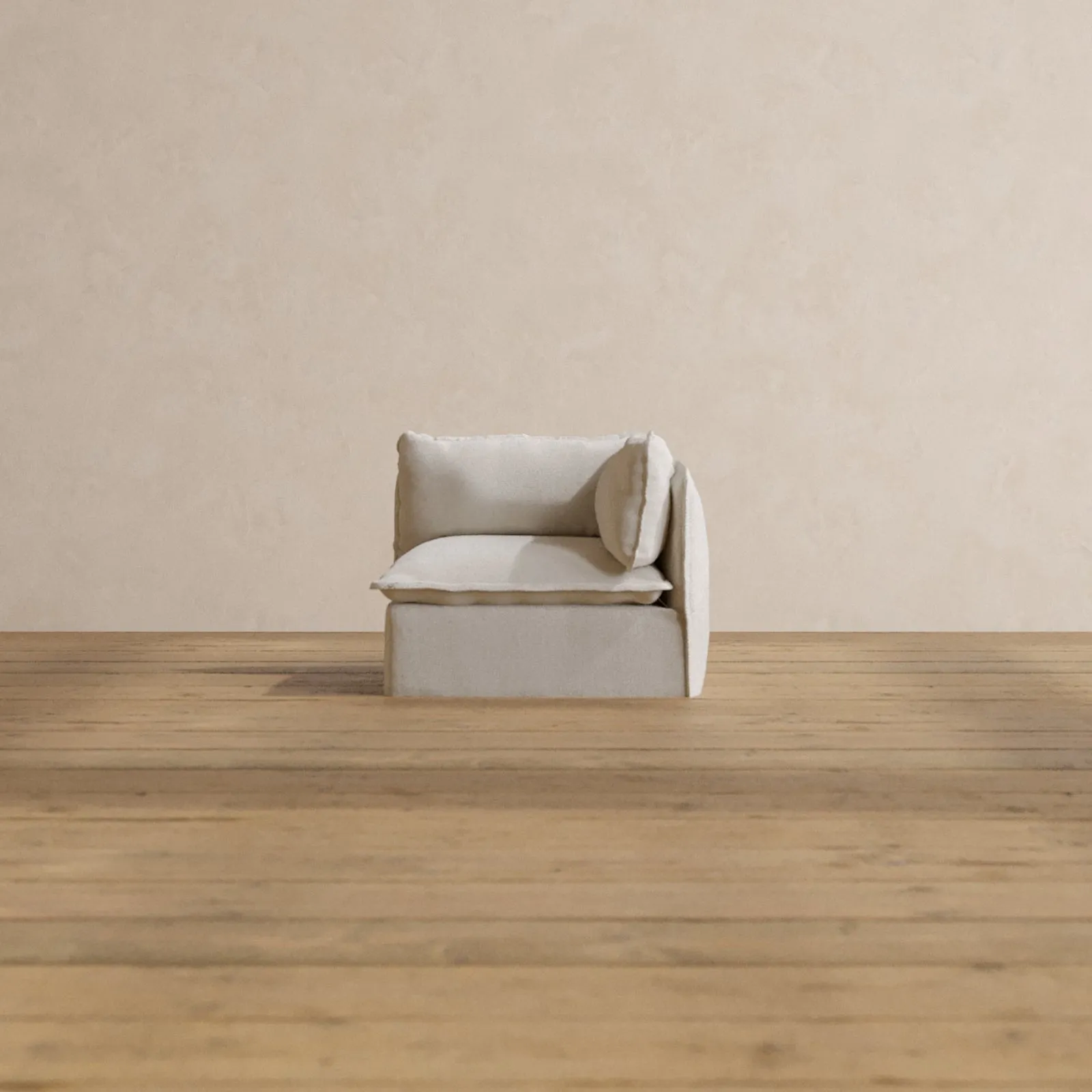 Modular Washable End Chair - Right in Powder | Memorix  Seat | Contour Pillow