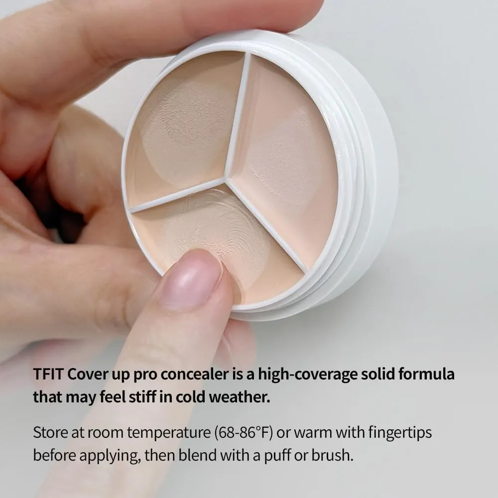 Multi-Use Pot Concealer - Triple Palette | High-Pigmented, Full Coverage & Crease-Proof | Korean Concealer for Dark Circles, Redness & Blemishes (04 Dark, 0.52 Oz)