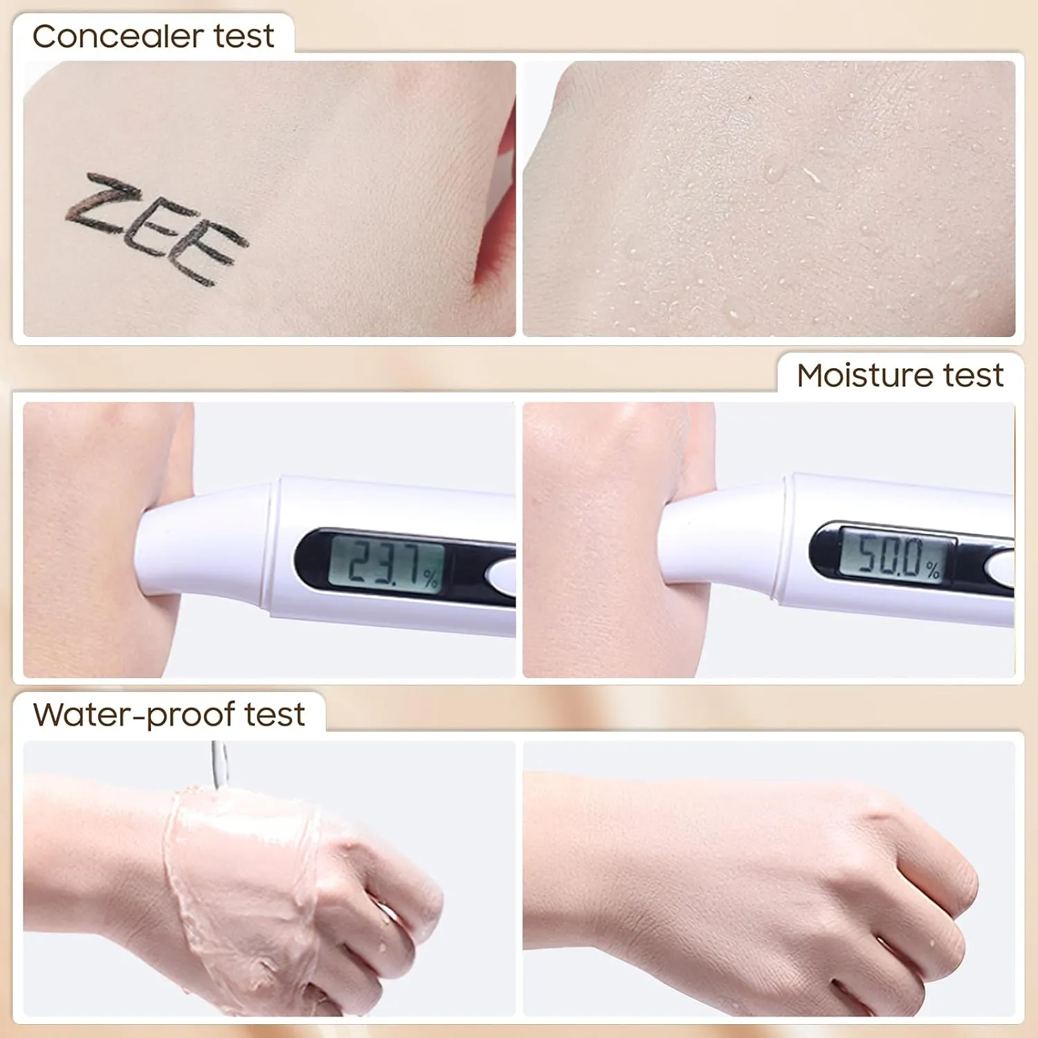 Mushroom Head Air Cushion CC Cream - BB Cream Foundation Makeup Moisturizing Concealer Long Lasting Waterproof With Powder Puff, Even Skin Tone (Medium Deep, Pack of 1)