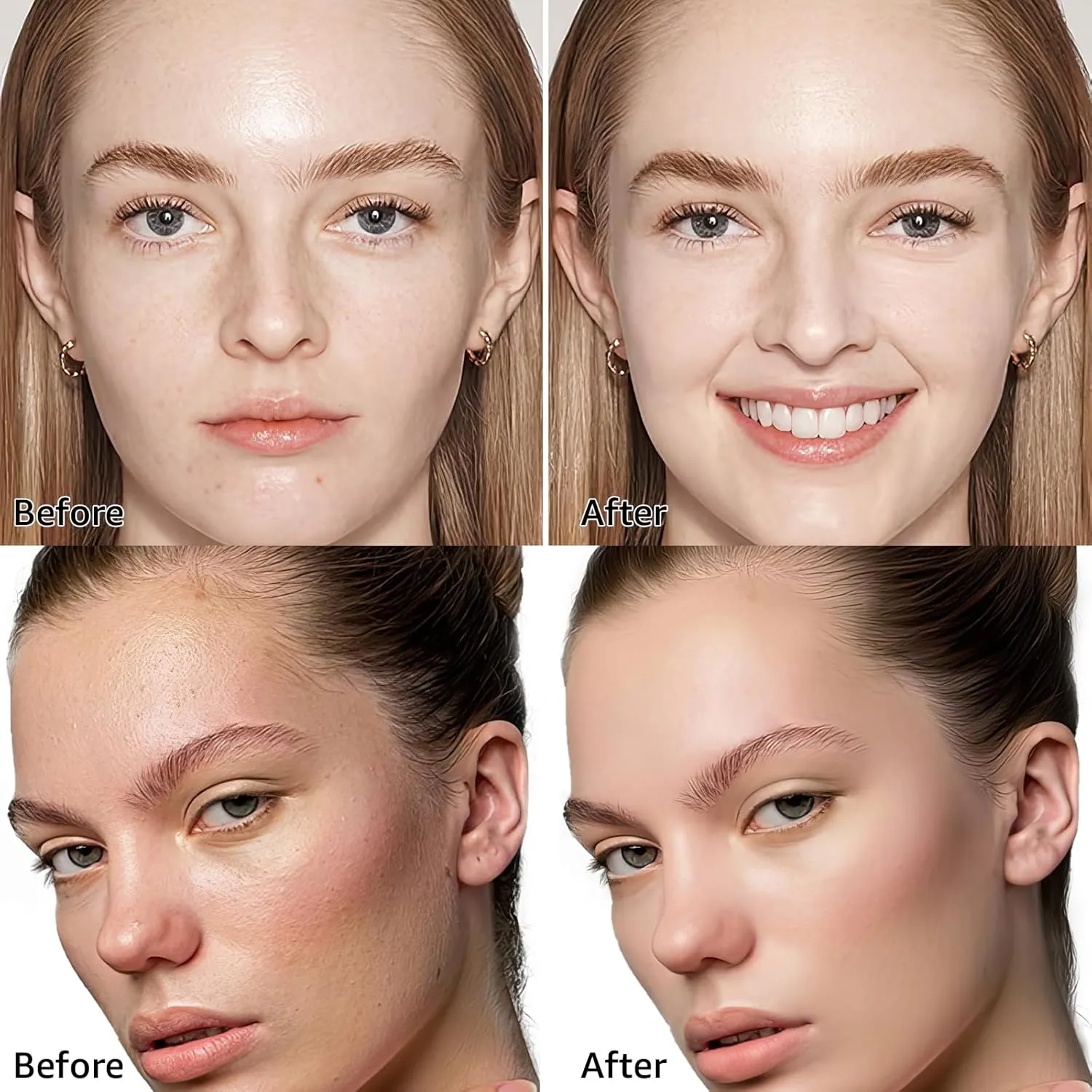 Mushroom Head Air Cushion CC Cream - BB Cream Foundation Makeup Moisturizing Concealer Long Lasting Waterproof With Powder Puff, Even Skin Tone (Medium Deep, Pack of 1)