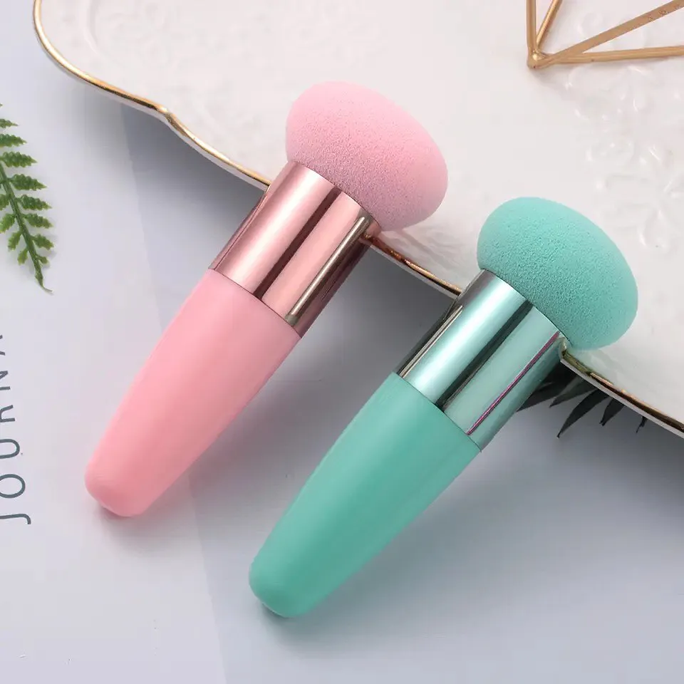 Mushroom Head Puff Blender Beauty Cosmetic Sponge With Handle