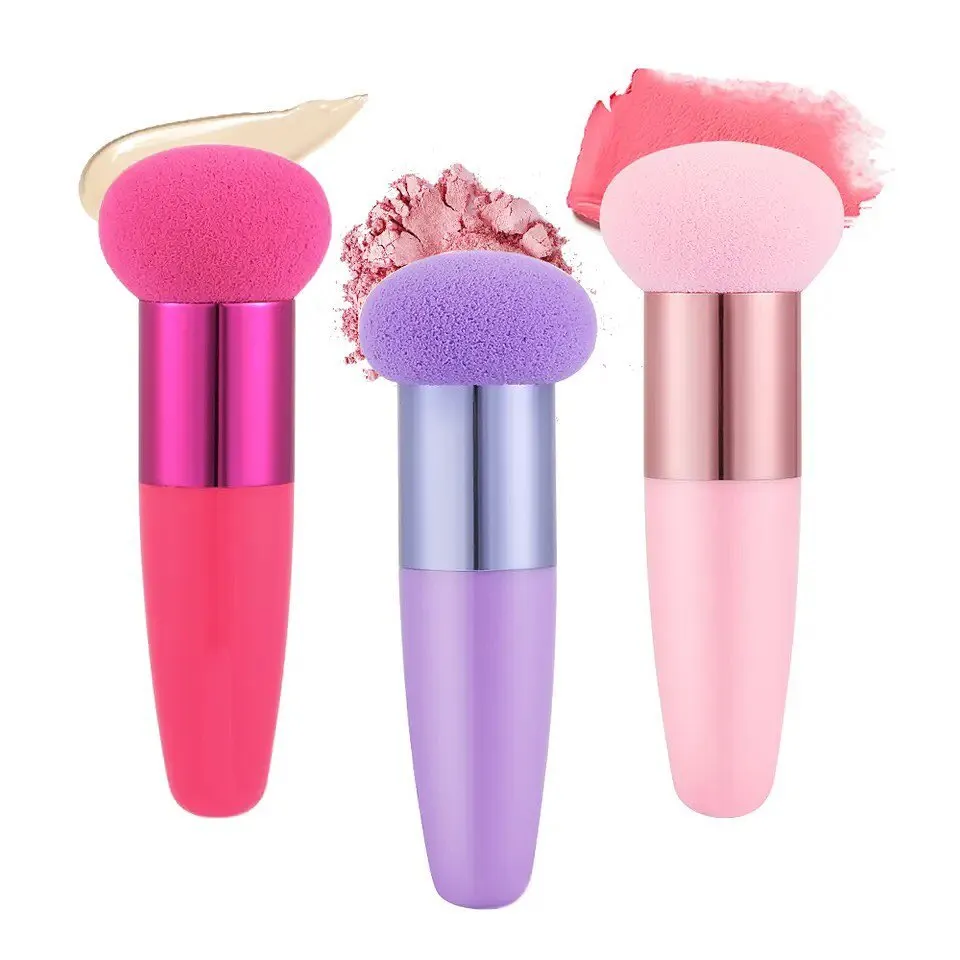 Mushroom Head Puff Blender Beauty Cosmetic Sponge With Handle