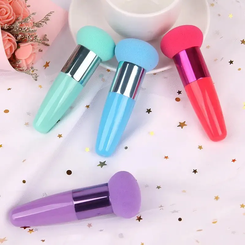 Mushroom Head Puff Blender Beauty Cosmetic Sponge With Handle
