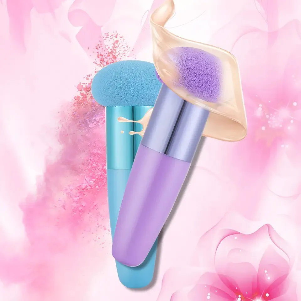 Mushroom Head Puff Blender Beauty Cosmetic Sponge With Handle