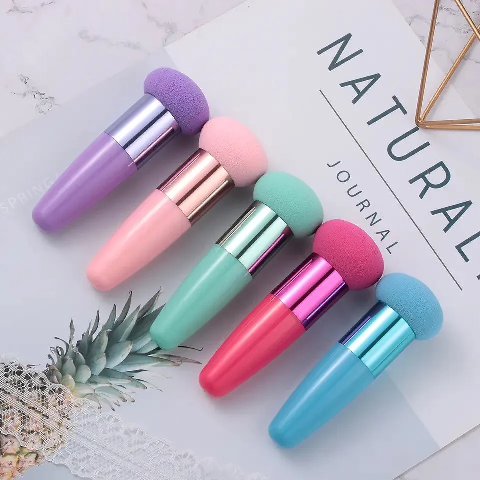 Mushroom Head Puff Blender Beauty Cosmetic Sponge With Handle