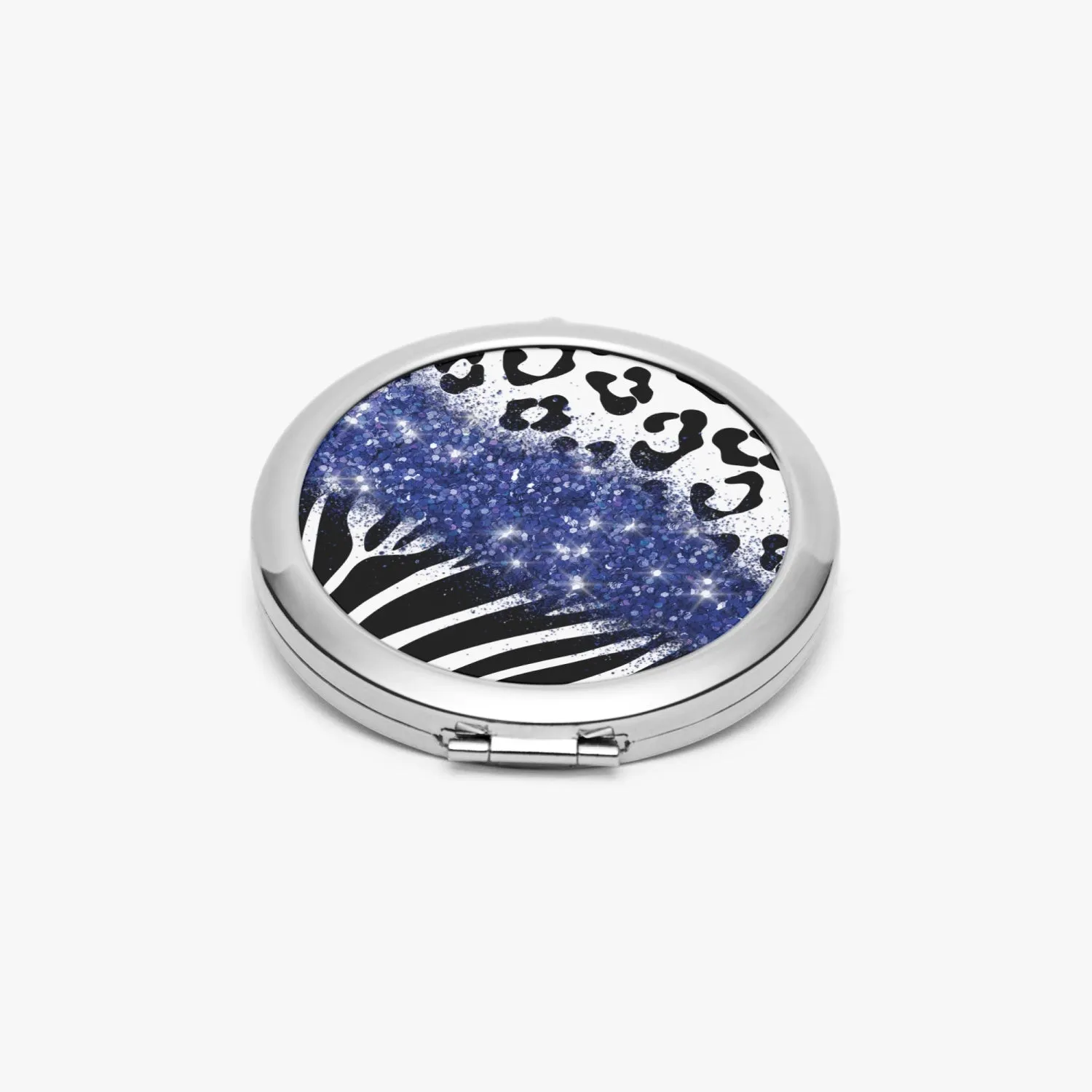 Navy Glitter | Compact Mirror