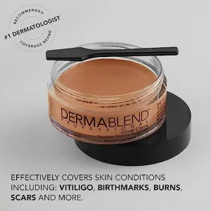 New Dermablend Cover Creme High-performance cream foundation for maximum coverage with SPF 30, colour 60N Cafe Brown, Retails $60 