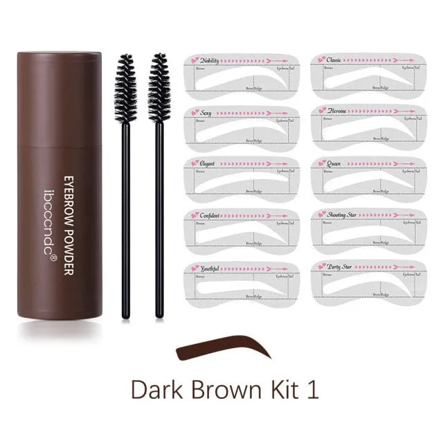 New Eyebrow Stamp Shaping Makeup Waterproof Brow Powder Natural Eye Eyebrow Stick Hair Line Contour Brown Black 3 Color