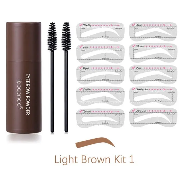 New Eyebrow Stamp Shaping Makeup Waterproof Brow Powder Natural Eye Eyebrow Stick Hair Line Contour Brown Black 3 Color