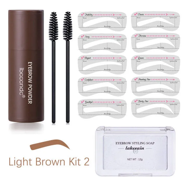 New Eyebrow Stamp Shaping Makeup Waterproof Brow Powder Natural Eye Eyebrow Stick Hair Line Contour Brown Black 3 Color