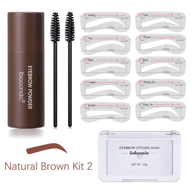 New Eyebrow Stamp Shaping Makeup Waterproof Brow Powder Natural Eye Eyebrow Stick Hair Line Contour Brown Black 3 Color