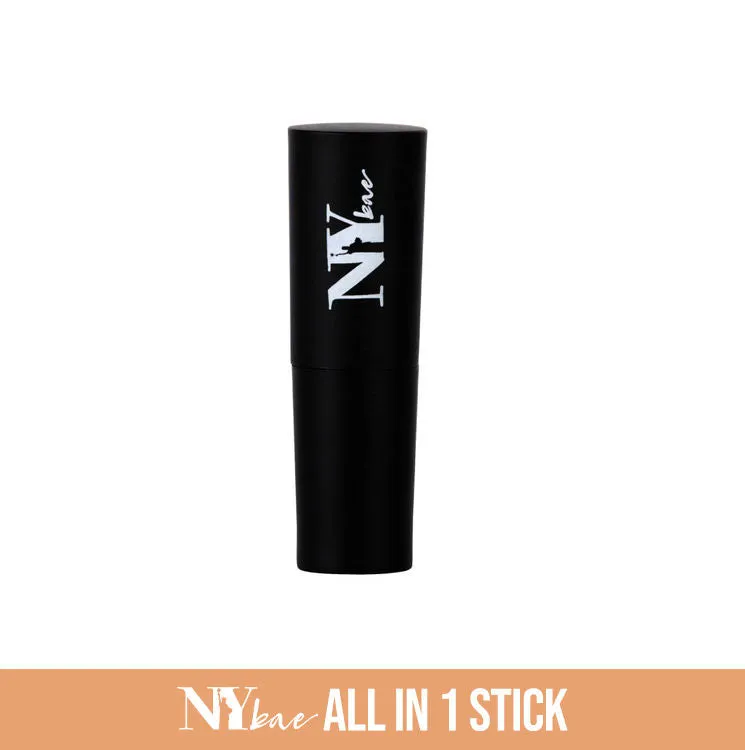 NY Bae All In One Stick - Long Island Bisque T 19 | Foundation Concealer Contour Colour Corrector Stick | Fair Skin | Creamy Matte Finish | Enriched With Vitamin E | Covers Blemishes & Dark Circles | Medium Coverage | Cruelty Free