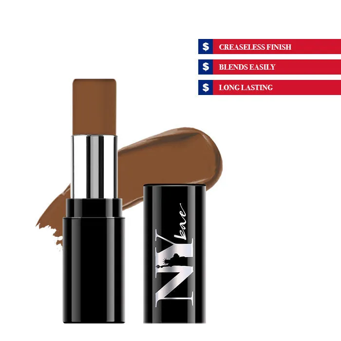 NY Bae Castor Oil Infused Foundation Concealer Colour Corrector Stick, For Dark Skin, Hiding in City Hall - The Toffee Secret Treasures 23 (4.8 g)