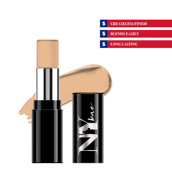 NY Bae Castor Oil Infused Foundation Concealer Colour Corrector Stick, For Fair - Wheatish Skin, Hiding in City Hall - The Beige Secret Treasures 3 (4.8 g)