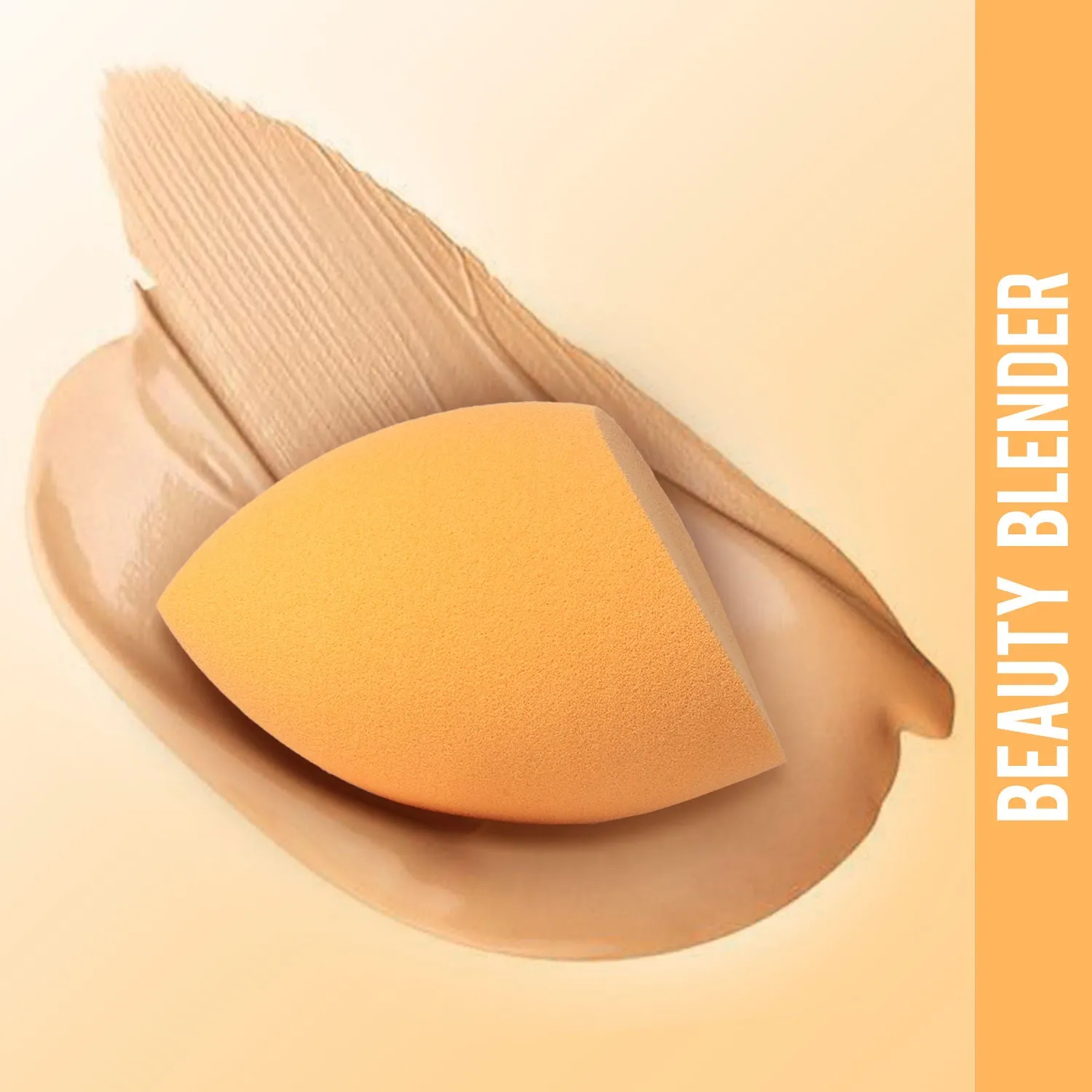 NY Bae Pro Beauty Blender | One Cut Olive Blender | Orange | Flawless Makeup Application | Maximum Coverage - Dreamy 05