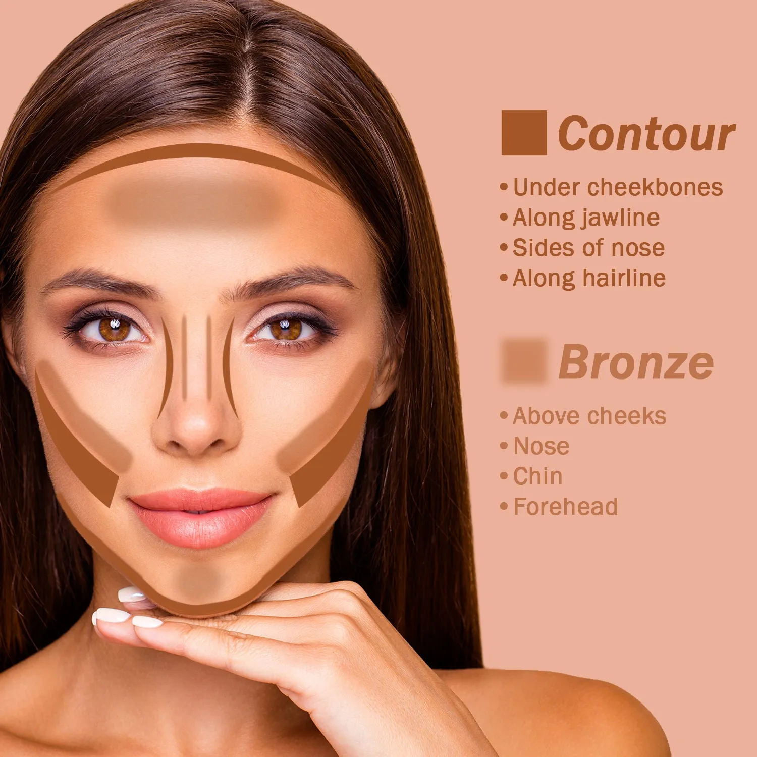 NY Bae Pro Contour & Bronze | Matte Finish | Highly Pigmented | Blendable | Light Weight | Multipurpose | Enriched with Vitamin E & Almond Oil - Deep Brown 01 (4 g)