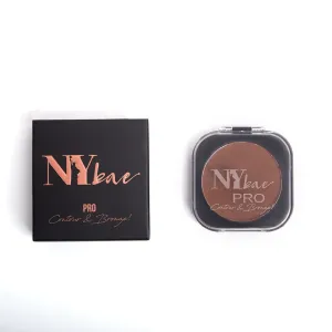 NY Bae Pro Contour & Bronze | Matte Finish | Highly Pigmented | Blendable | Light Weight | Multipurpose | Enriched with Vitamin E & Almond Oil - Deep Brown 01 (4 g)