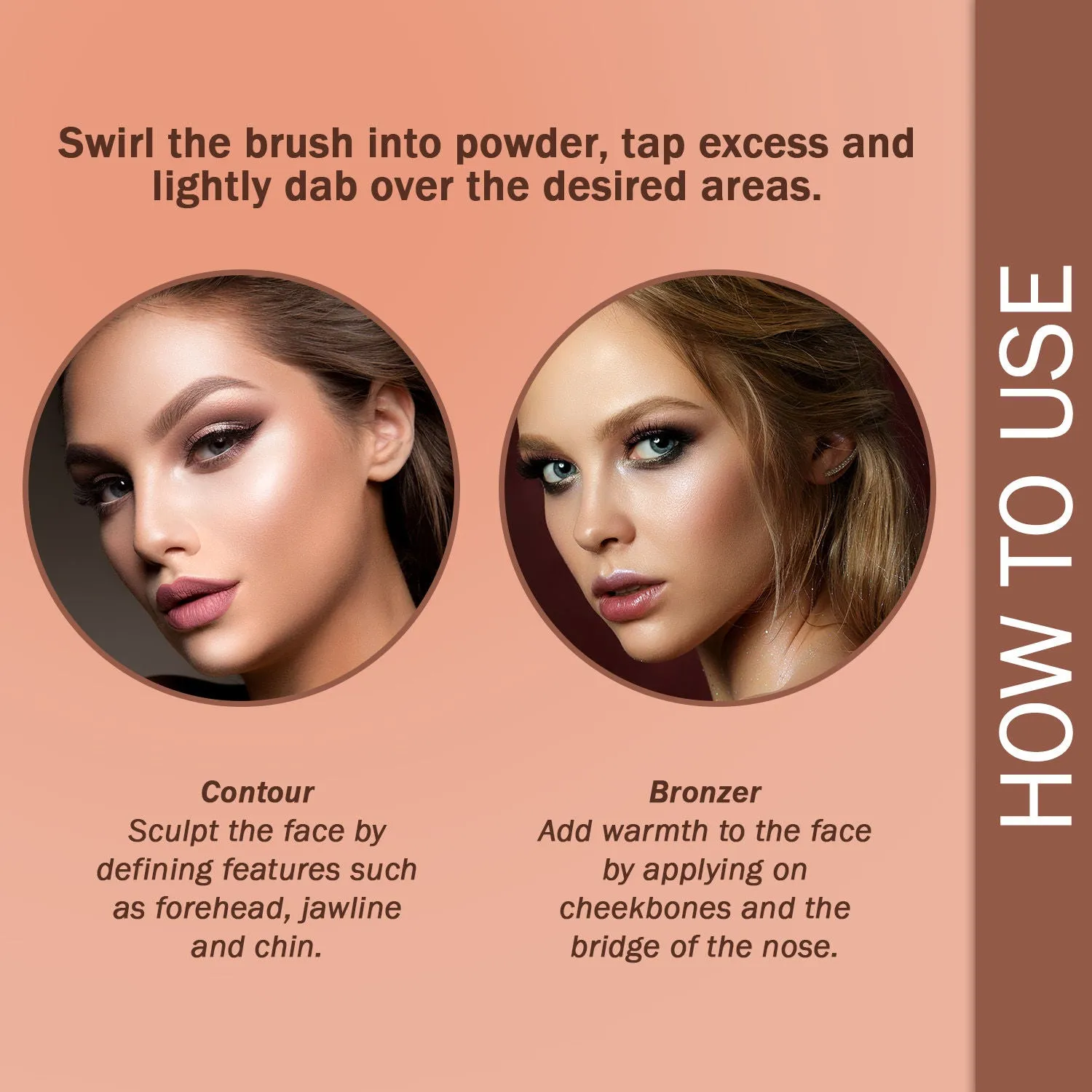 NY Bae Pro Contour & Bronze | Matte Finish | Highly Pigmented | Blendable | Light Weight | Multipurpose | Enriched with Vitamin E & Almond Oil - Deep Brown 01 (4 g)
