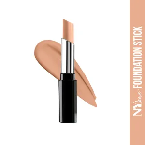 NY Bae Runway Range Almond Oil Infused All In One Stick| Foundation, Concealer, Contour, Colour Corrector| For Fair-Wheatish Skin| Matte| Evens Skin Tone| Long Lasting| Backstage Glitz In Almond 04