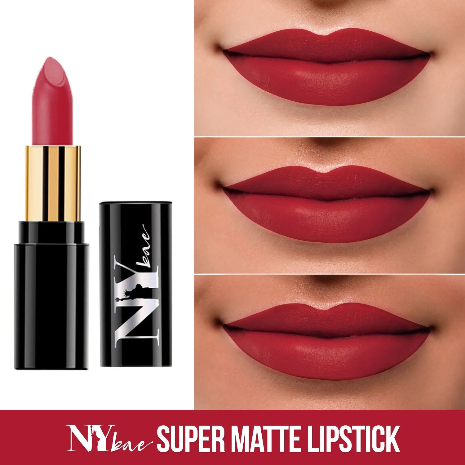 NY Bae Super Matte Lipstick, Red - Fabulous Fienman 9