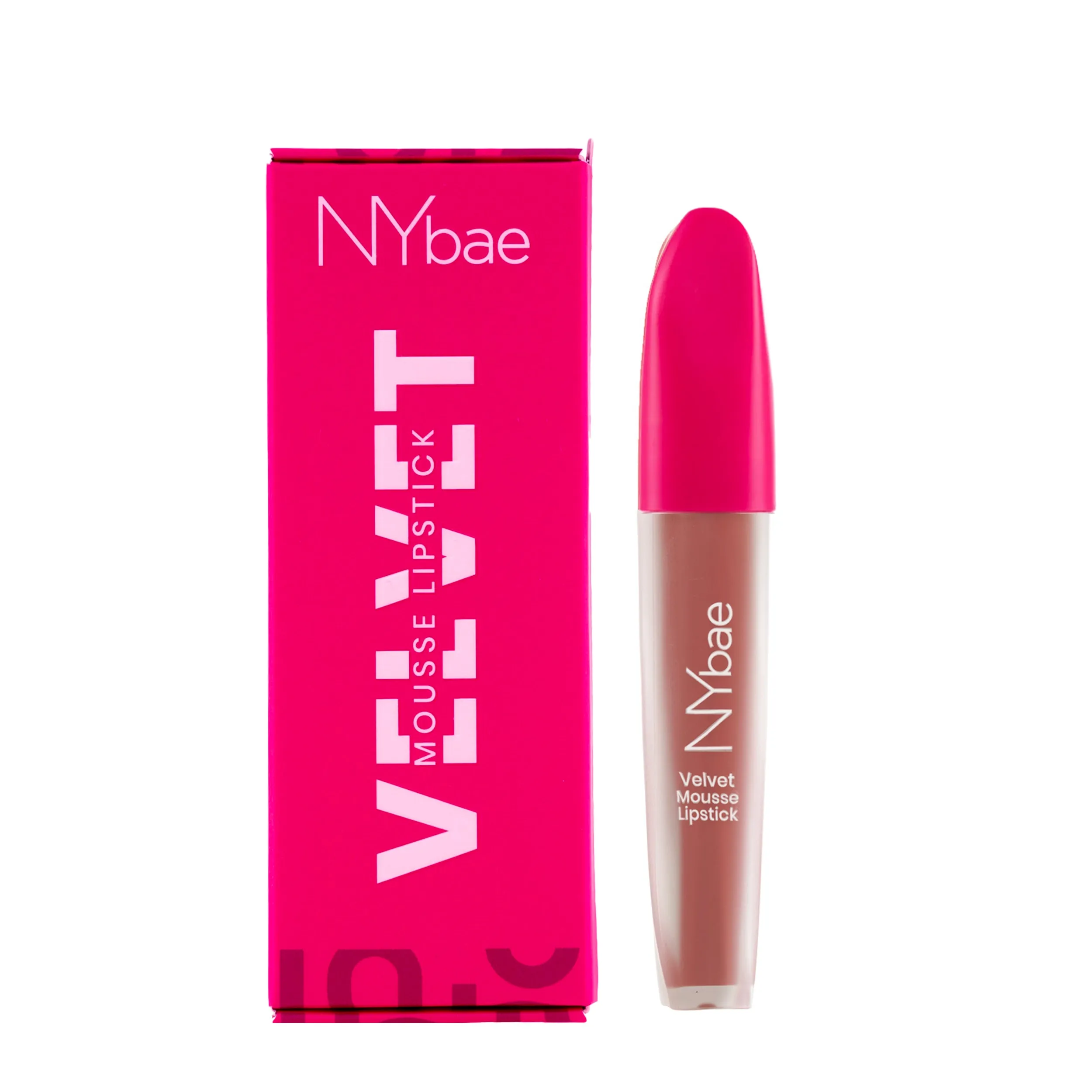 NY Bae Velvet Mousse Liquid Lipstick - Flirty Nude 07 (6.5ml) | Velvet Matte Finish | Transferproof | Smudgeproof | Ultra Light | Smooth | Moisturising Nude Lipstick