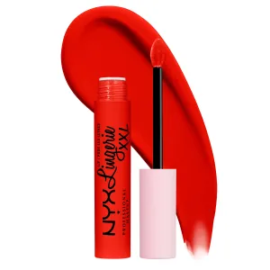 NYX PROFESSIONAL MAKEUP, Lip Lingerie XXL Matte Liquid Lipstick, Vegan Formula - 27 ON FUEGO (Fire Red)