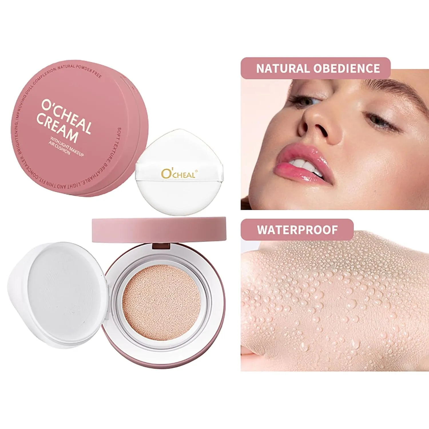 O'CHEAL CC Cream Cushion Foundation Long Lasting Moisturizing Concealer BB Cream For Face Makeup IVORY