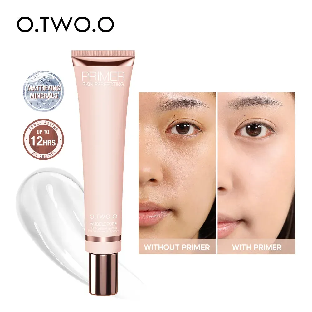O.TWO.O Makeup Base Face Primer Gel Invisible Pore Light Oil-Free Makeup Finish No Creases Not Cakey Foundation Primer Cosmetic