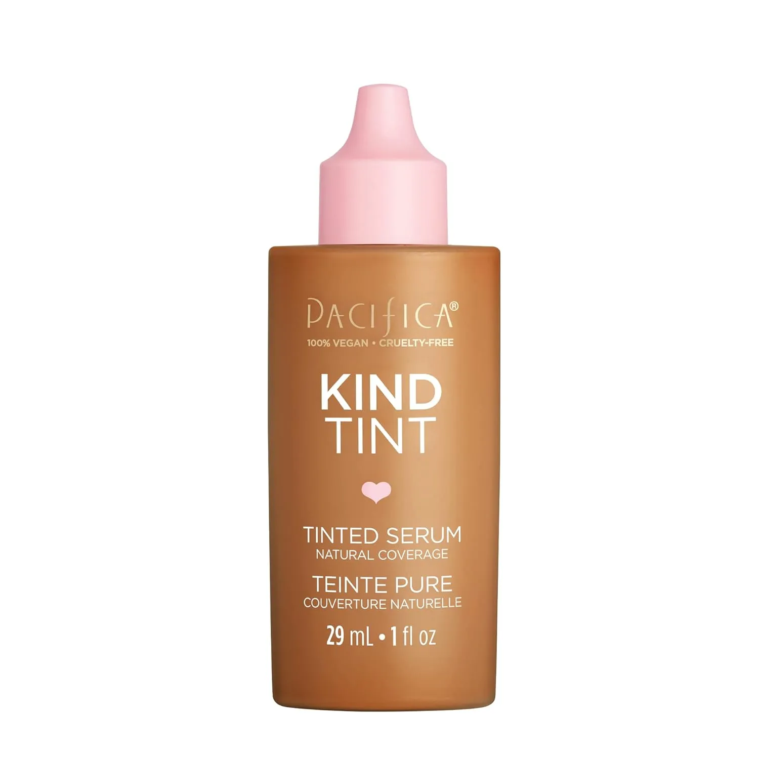 Pacifica Tinted Moisturizer  Kind Tint Serum, Lightweight Hydrating Foundation with Vegan Collagen & Hyaluronic Acid for Dewy Glow, Buildable Coverage, Vegan, 1 fl oz (Shade 06)