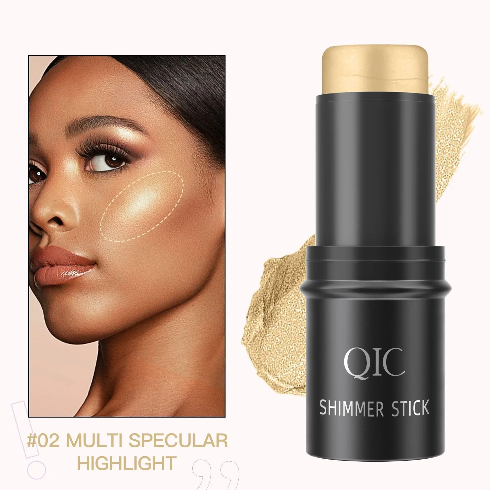 Pack of 6 Highlighter Bronzers Stick Face Blush Bar Cheek Rouge Face Concealer Contouring Highlight Shadow Blush Stick Makeup Cosmetics