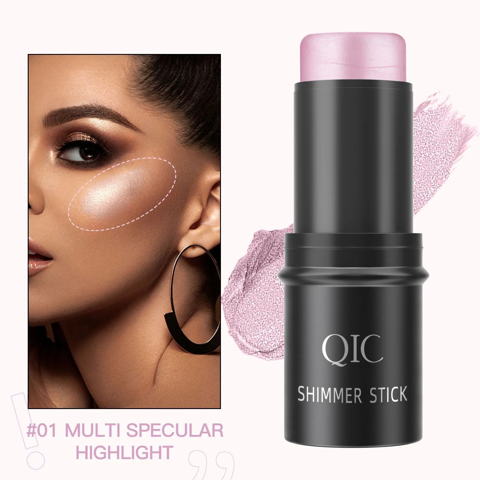 Pack of 6 Highlighter Bronzers Stick Face Blush Bar Cheek Rouge Face Concealer Contouring Highlight Shadow Blush Stick Makeup Cosmetics