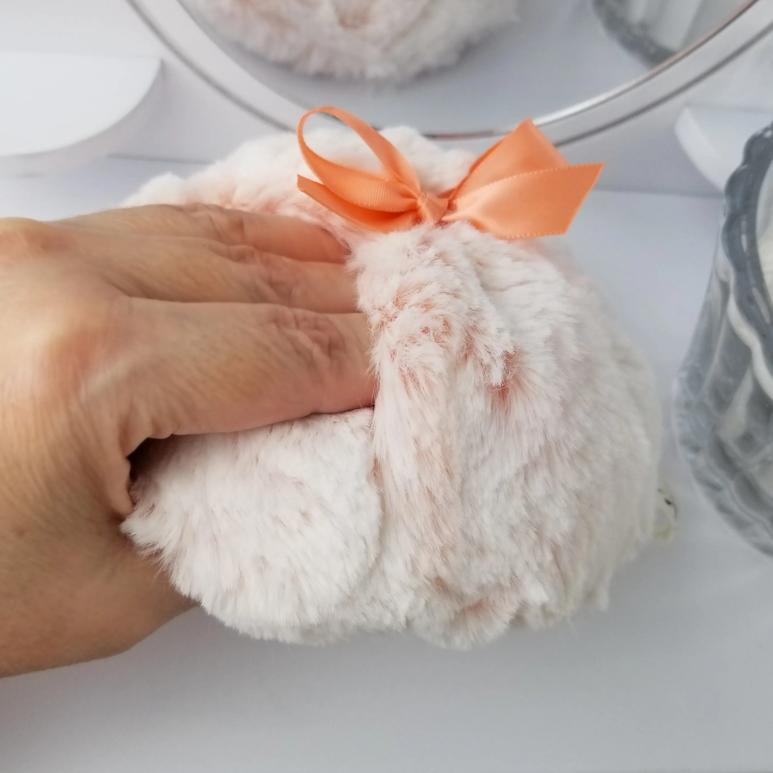 PEACH Body Powder Puff- large 5 inch