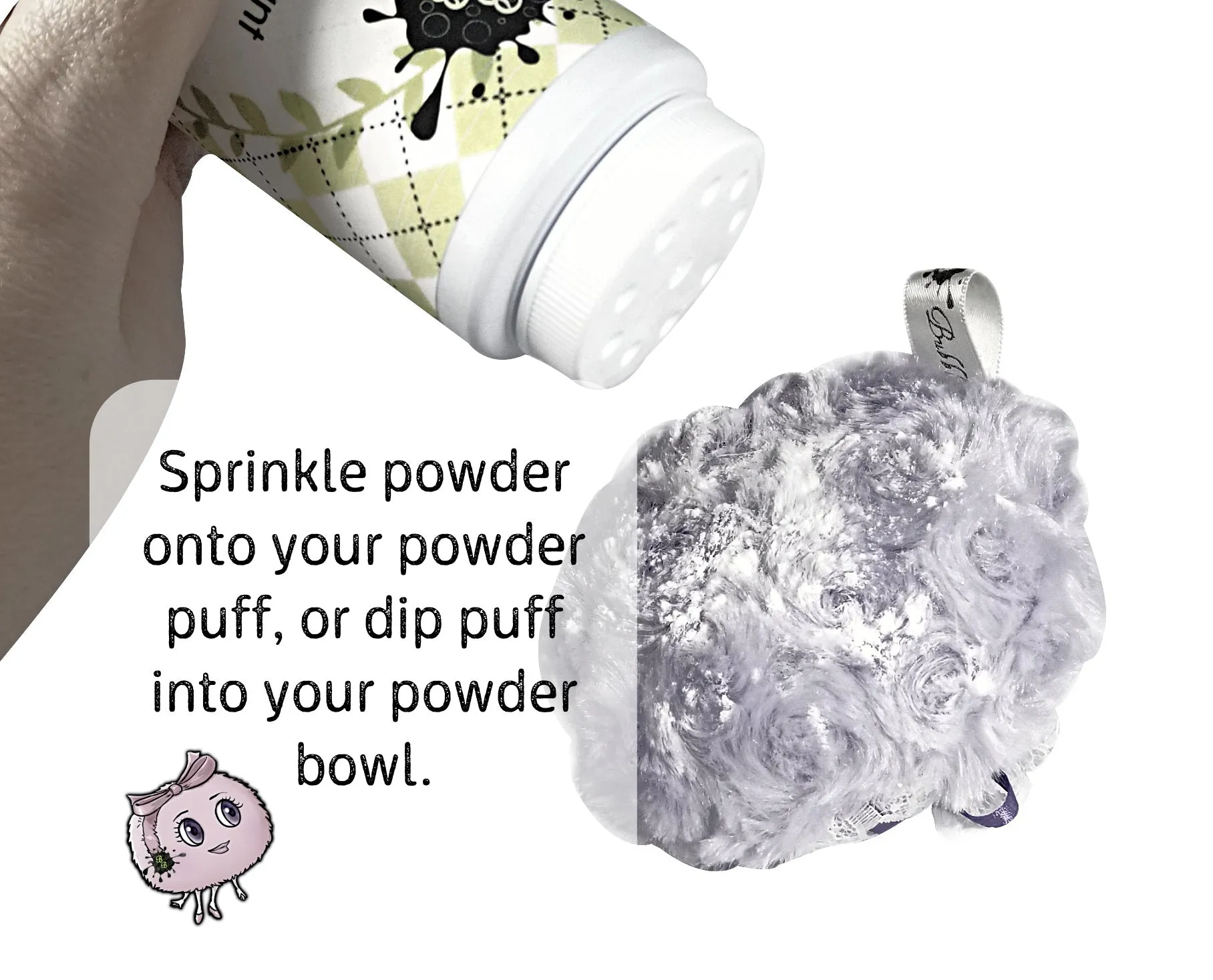 PEACH Body Powder Puff- large 5 inch