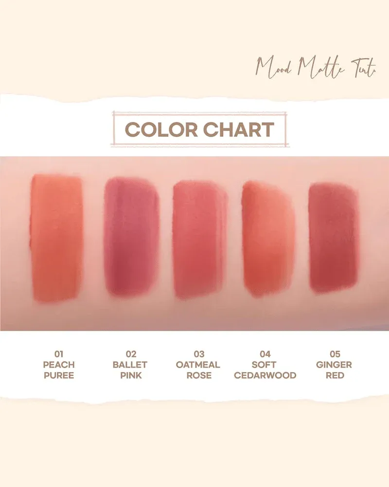 PERIPERA - Ink Mood Matte Tint - 01 Peach Puree