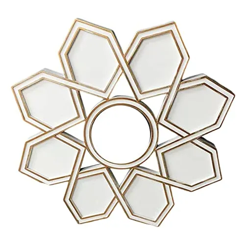 Pinakine® Makeup Mirror Ornament Decorative Mirror for Washroom Bedroom White|62040727PNK