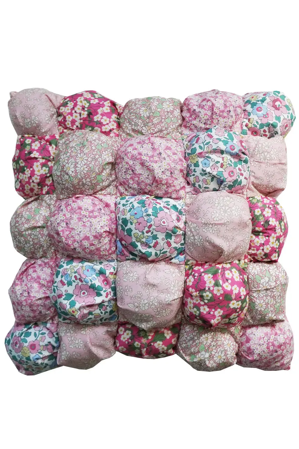 Pink Liberty Puff Patchwork Cushion