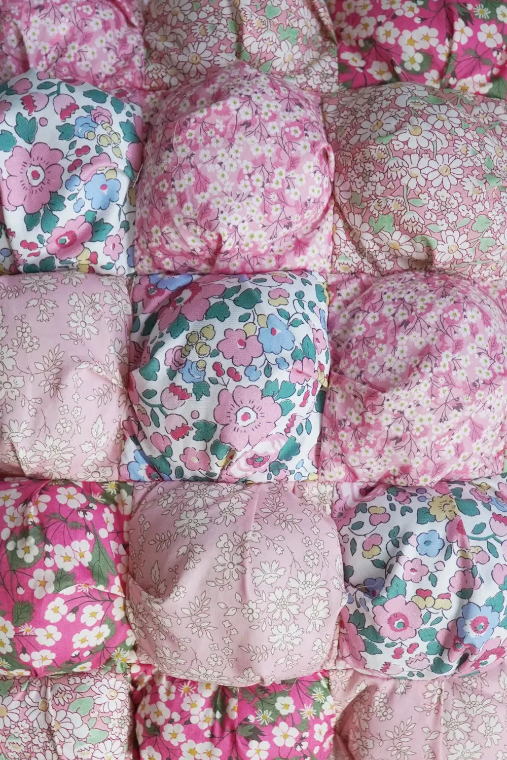 Pink Liberty Puff Patchwork Cushion